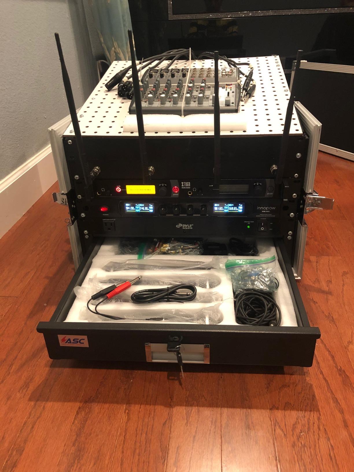 innopow 4-Channel Wireless Microphone System, Quad UHF Metal Cordless Mic, 4 Handheld Mics, Long Distance150-200Ft, Fixed Frequency, 16 Hours Use for Karaoke Singing, Church customer photo 2