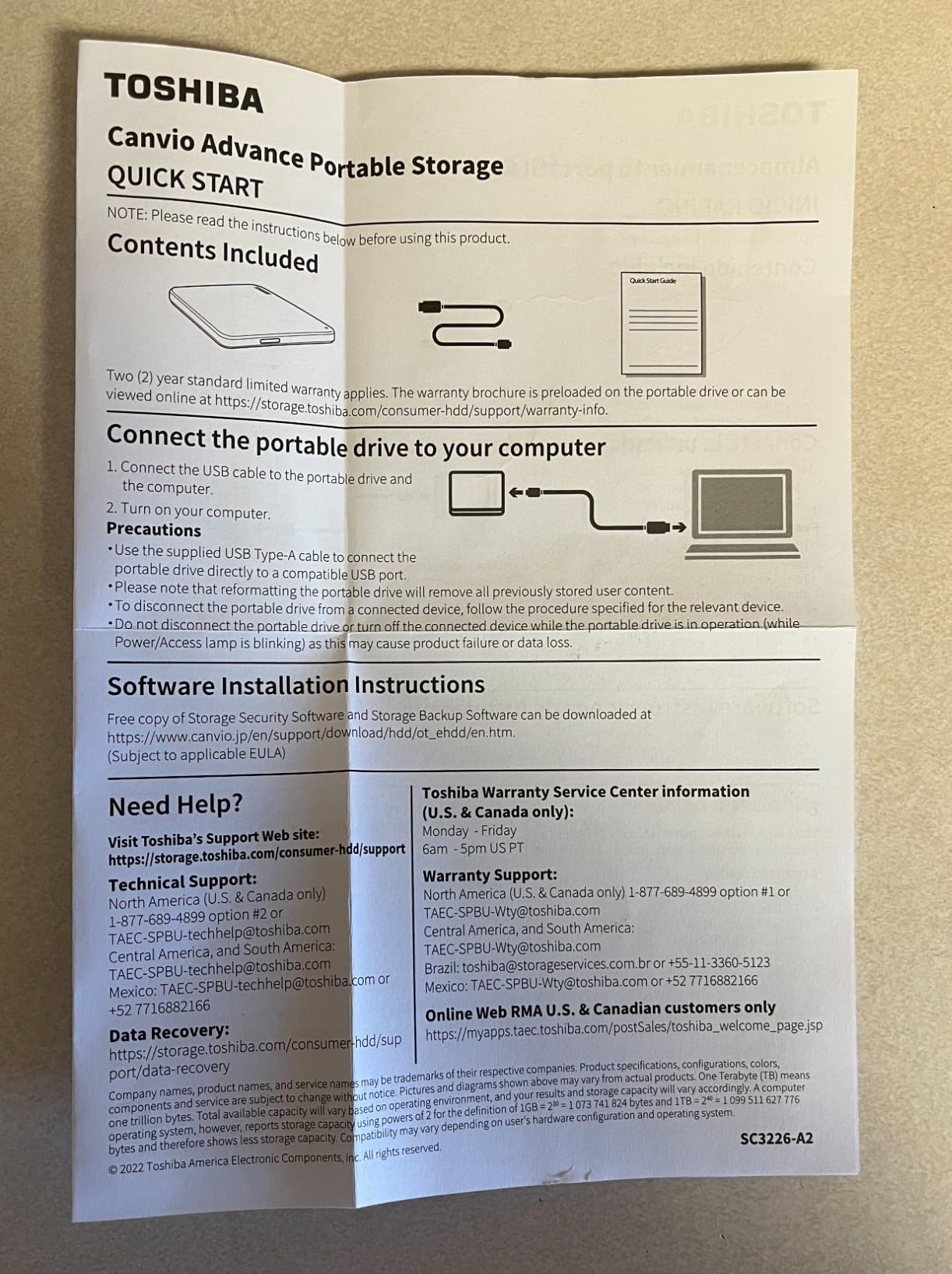 Toshiba Canvio Advance 2TB customer photo 1