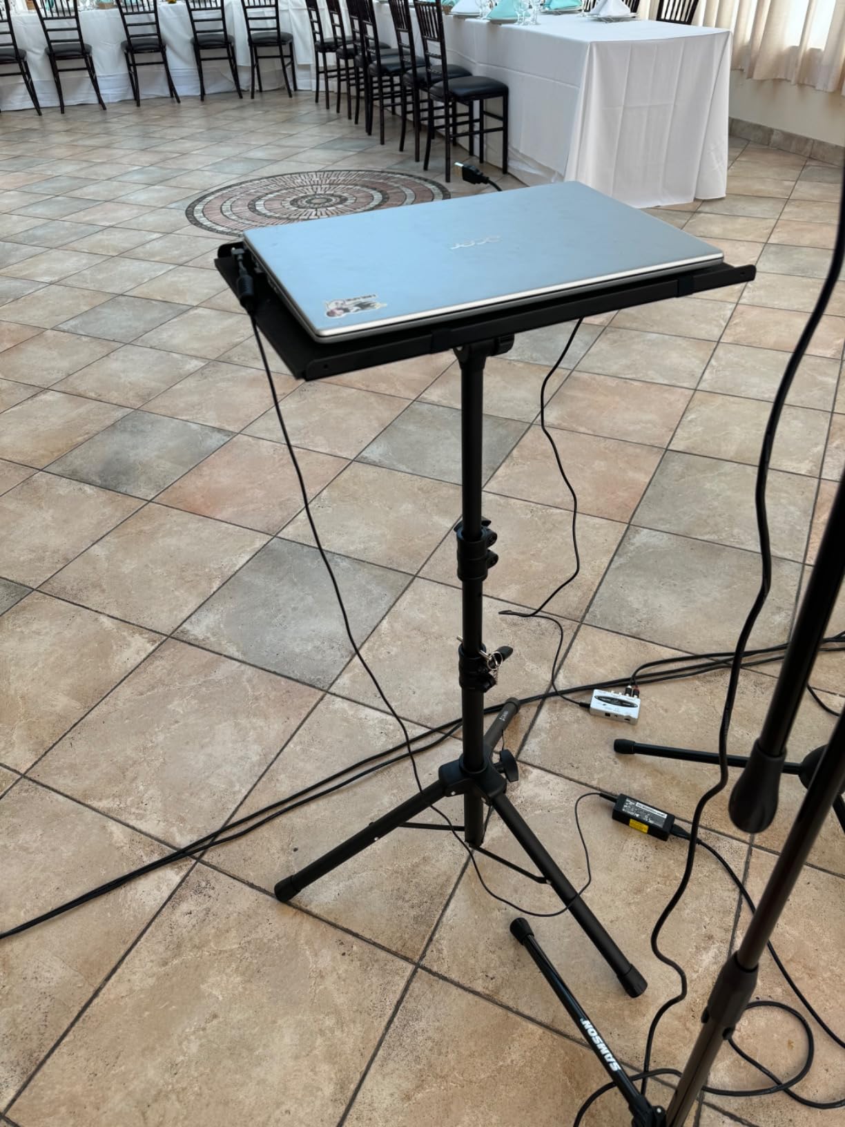 Rockville RLS68 Adjustable DJ Laptop, Tablet Tripod Stand with Dual Trays customer photo 2