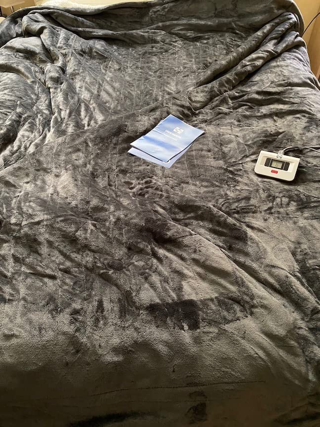 Sealy Electric Blanket Twin Size Heated Blanket Flannel Sherpa Auto Off customer photo 1