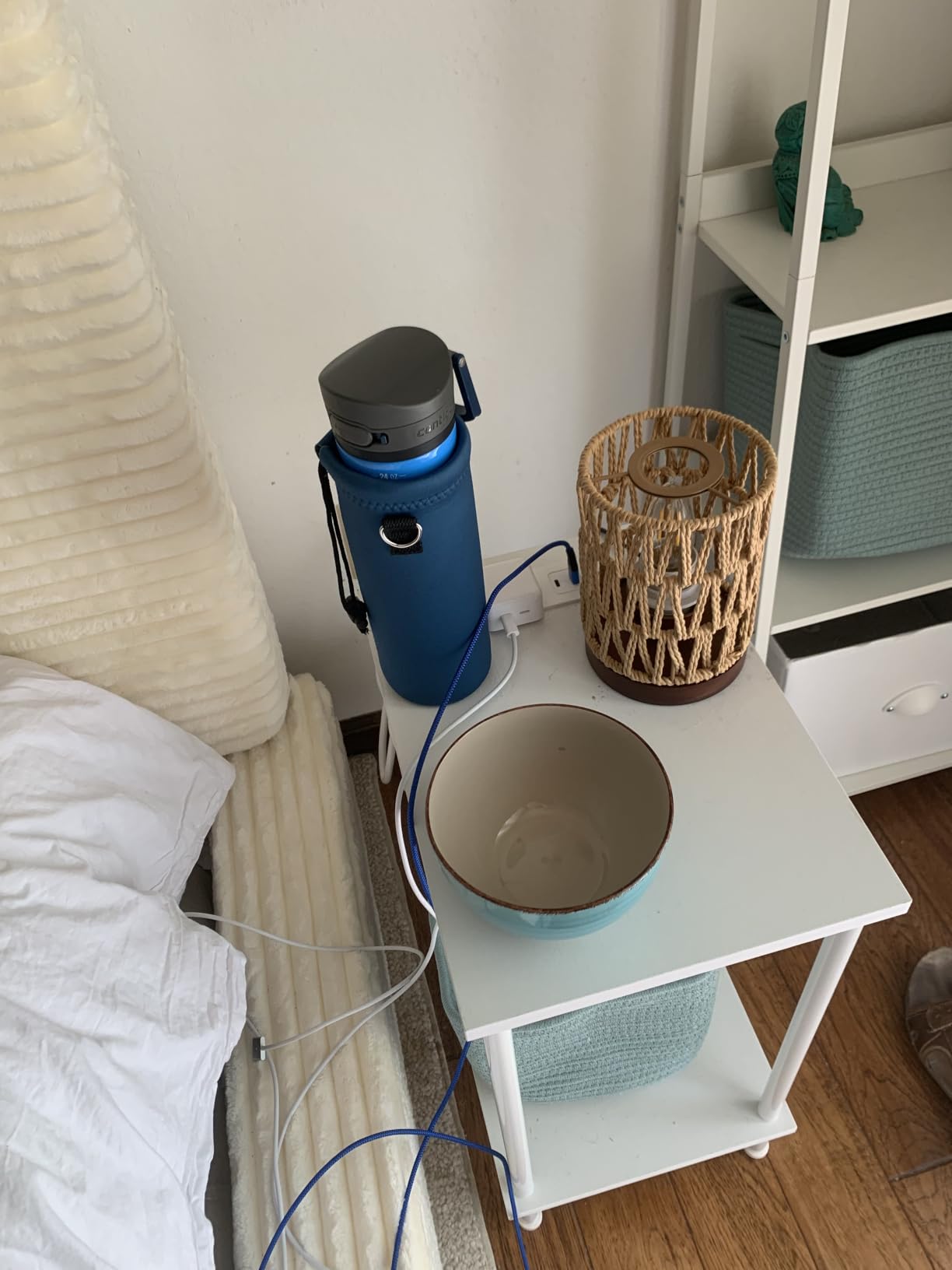 HOOBRO Side Table with Charging Station, Small End Table with USB Port and Outlet, Nightstand with 2-Layer Storage Shelves for Small Spaces, Living Room, Bedroom, Stable Frame, Rustic Brown BF09UBZ01 customer photo 1