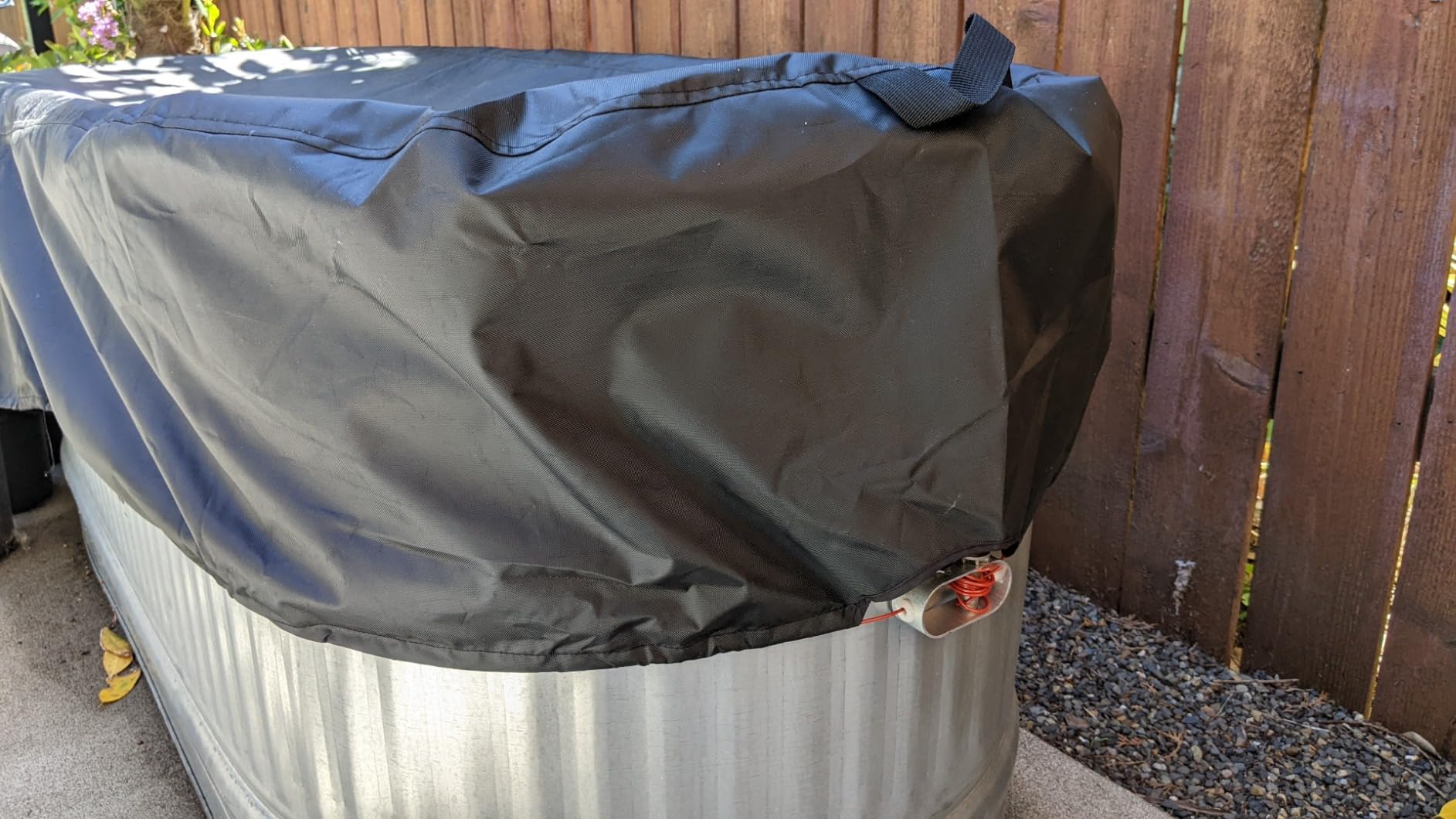 Oval Stock Tank Cover Ice Water Therapy Ice Bath Covers Cold Water Cover, 2ft x 4ft x 2ft Galvanized Tank or Raised Garden Bed(Elastic Bottom) customer photo 2