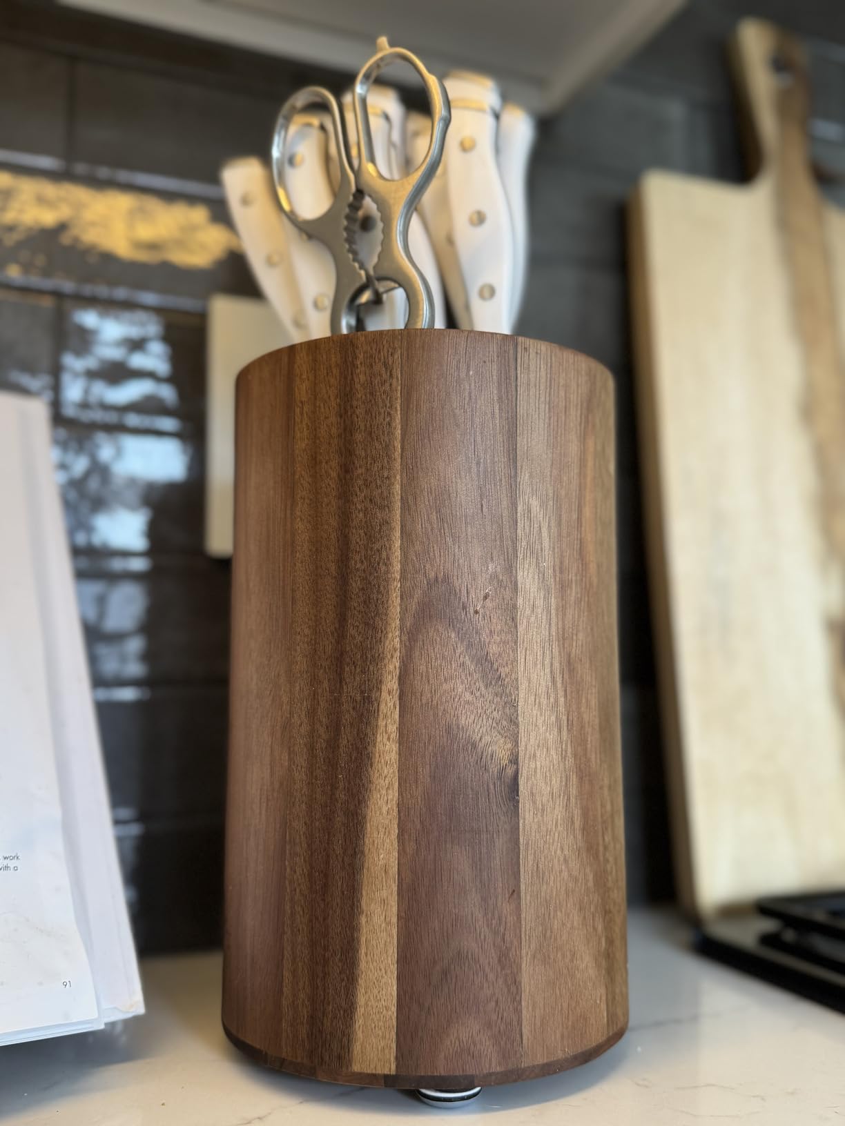 Universal Knife Block Without Knives, Acacia Wood Large Knife Holder customer photo 1