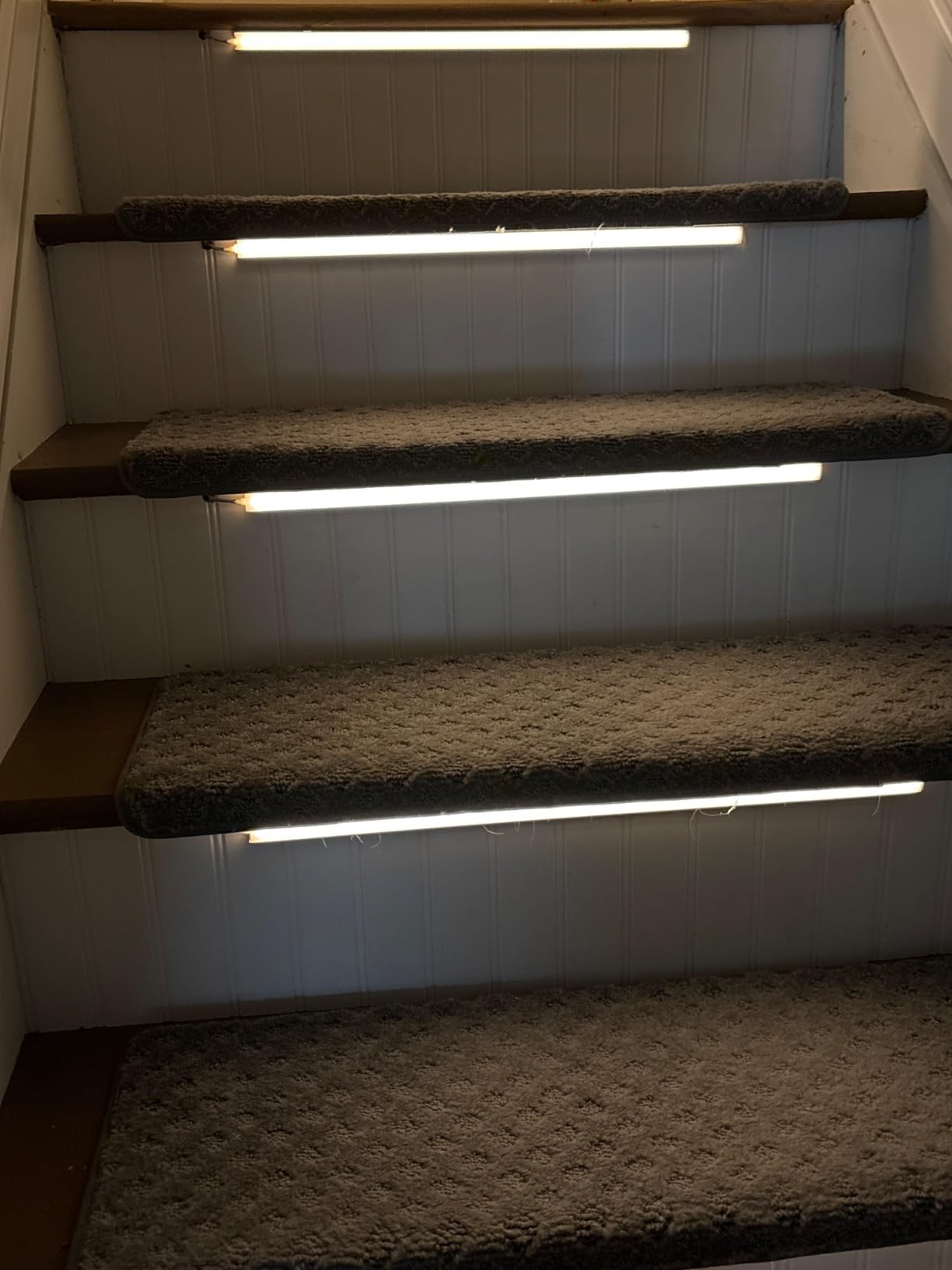 Motion Sensor with Daylight Sensor Sync Light Up Type LED Stair Lighting Kit SSL-0516, Suilt for 20-40inches Wide Indoor Staircase (Warm White 3000K, 12 Stairs) customer photo 1