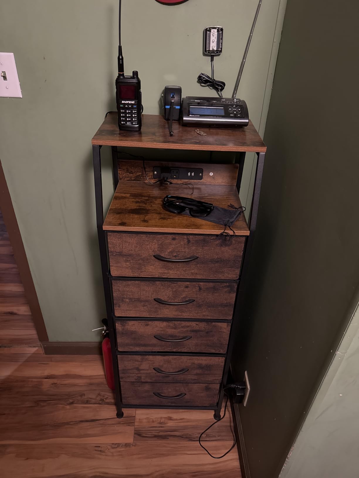 Furnulem Night Stand with Charging Station, 3 Fabric Drawers Bedside Table customer photo 1