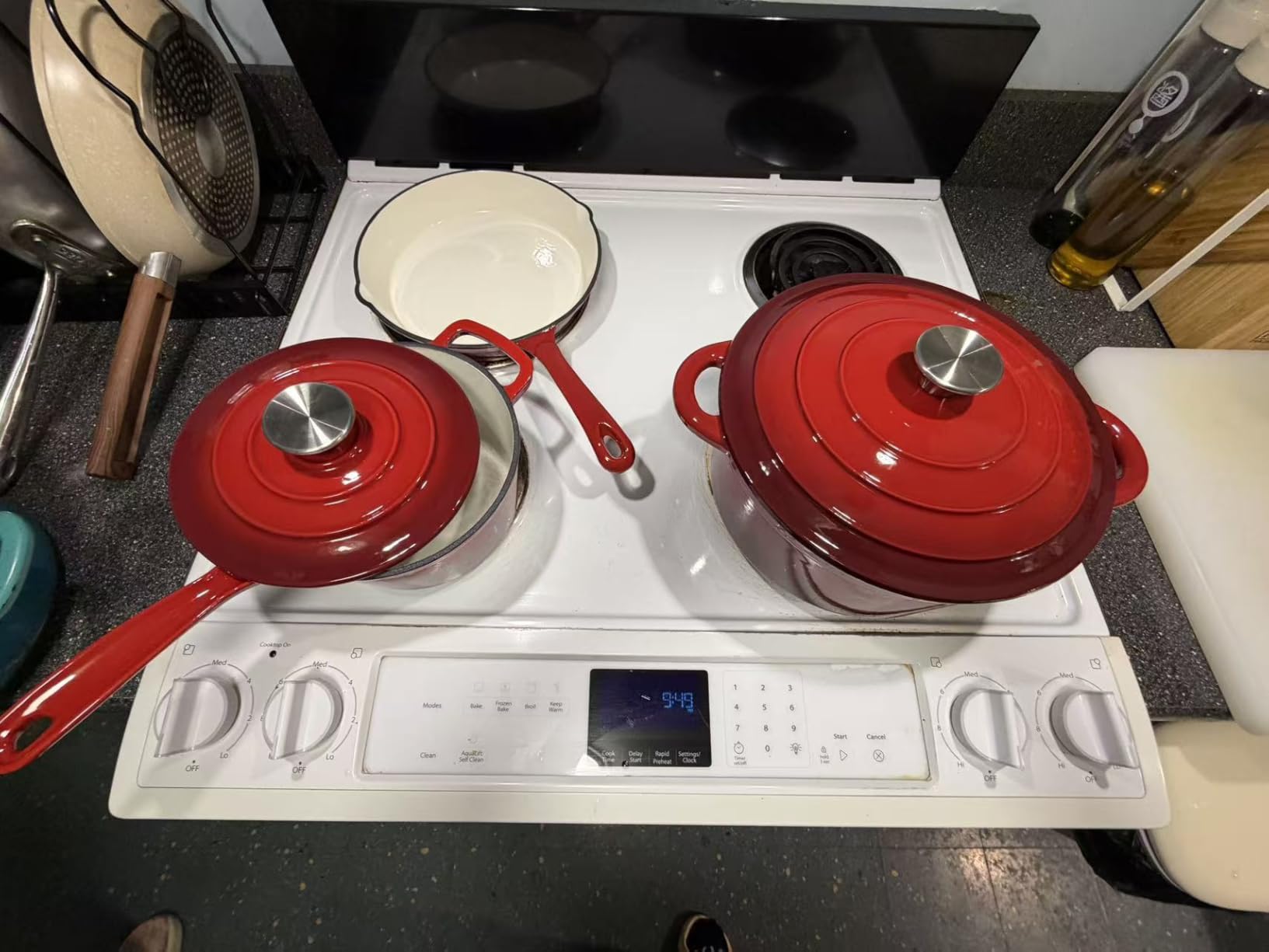 DishDelight Enameled Cast Iron Cookware Set, 7Pcs customer photo 2
