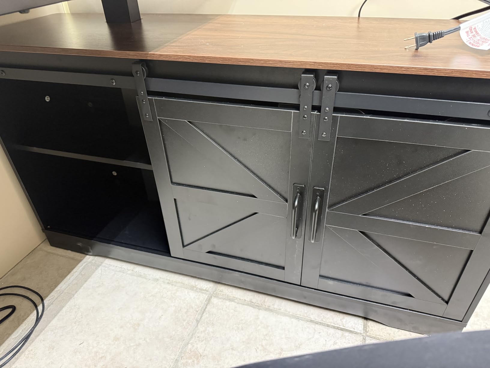 SEDETA Farmhouse 55 inch L Shaped Standing Desk with Storage Drawers customer photo 1