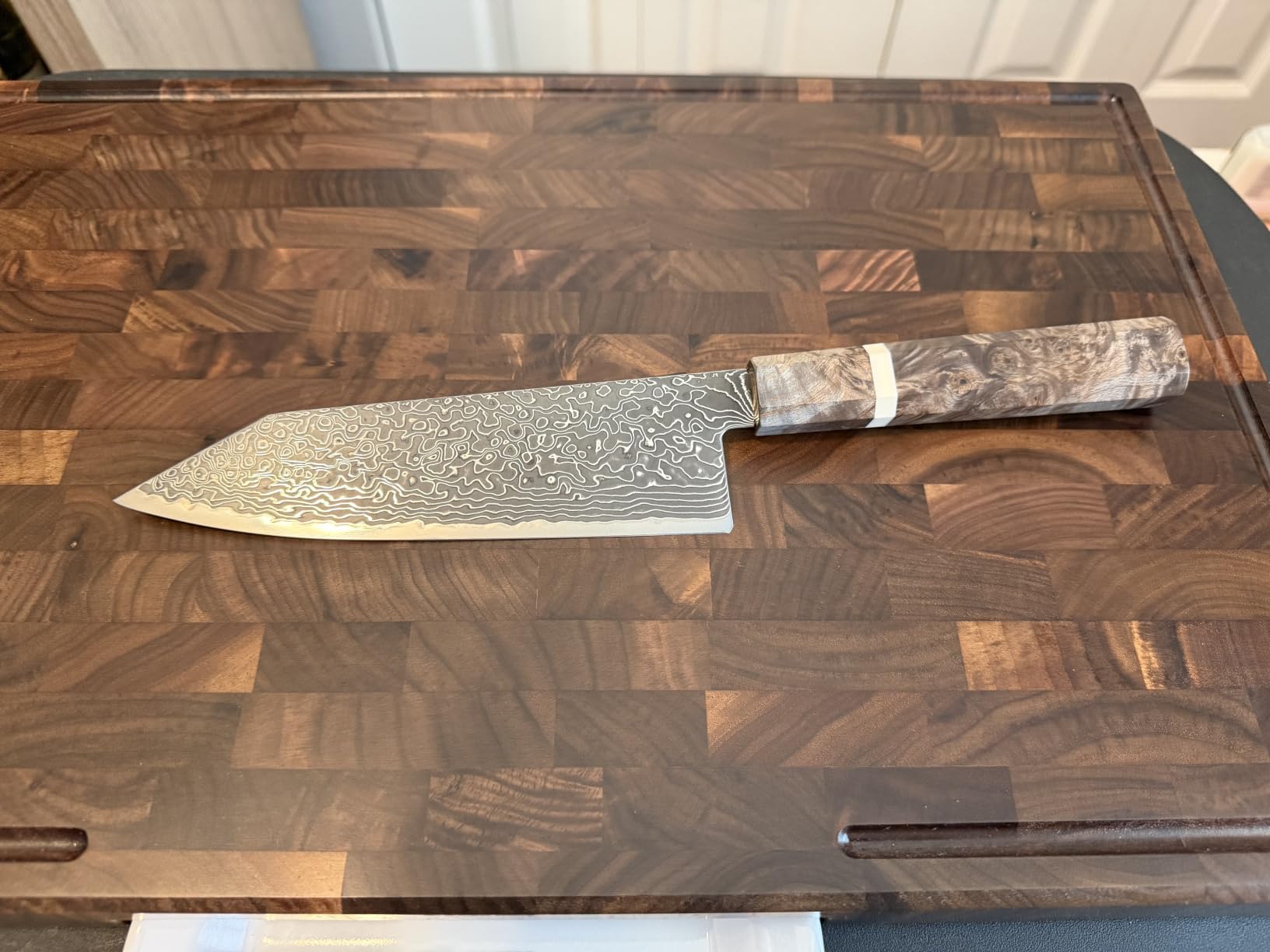 XXL American Black Walnut Wood Cutting Board, End Grain Butcher Block customer photo 2
