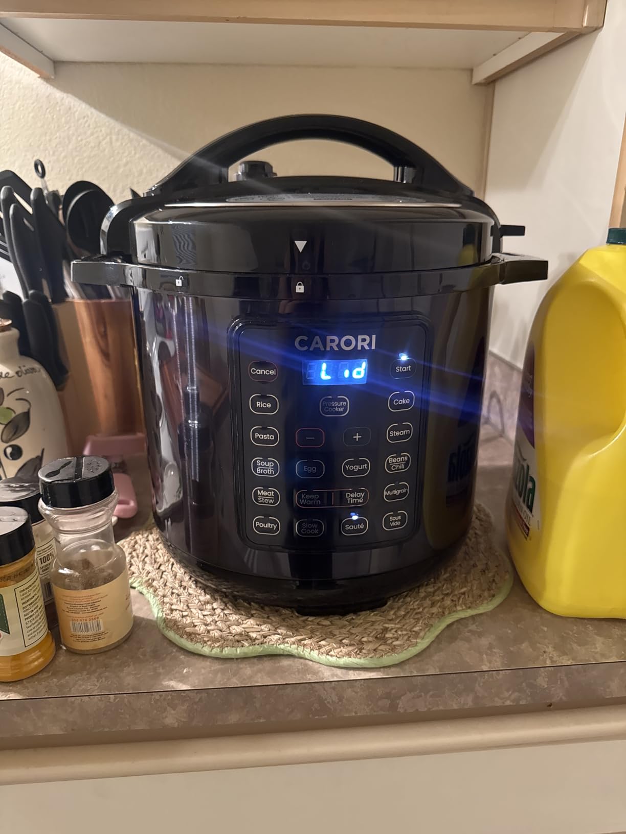 CARORI 9-in-1 Electric Pressure Cooker, 1200W Instant Multi-Cooker with IMD Touchscreen, Olla de Presion, Non-Stick Pot, Rice Cook, Slow Cook, Steamer, Sauté, Warmer, Safe Venting, Silver 8 Qt customer photo 2