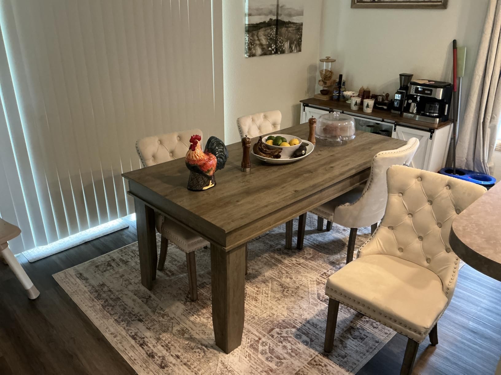 GarveeHome Farmhouse Dining Table for 6-8 People, 71 in Long Kitchen Tables customer photo 1