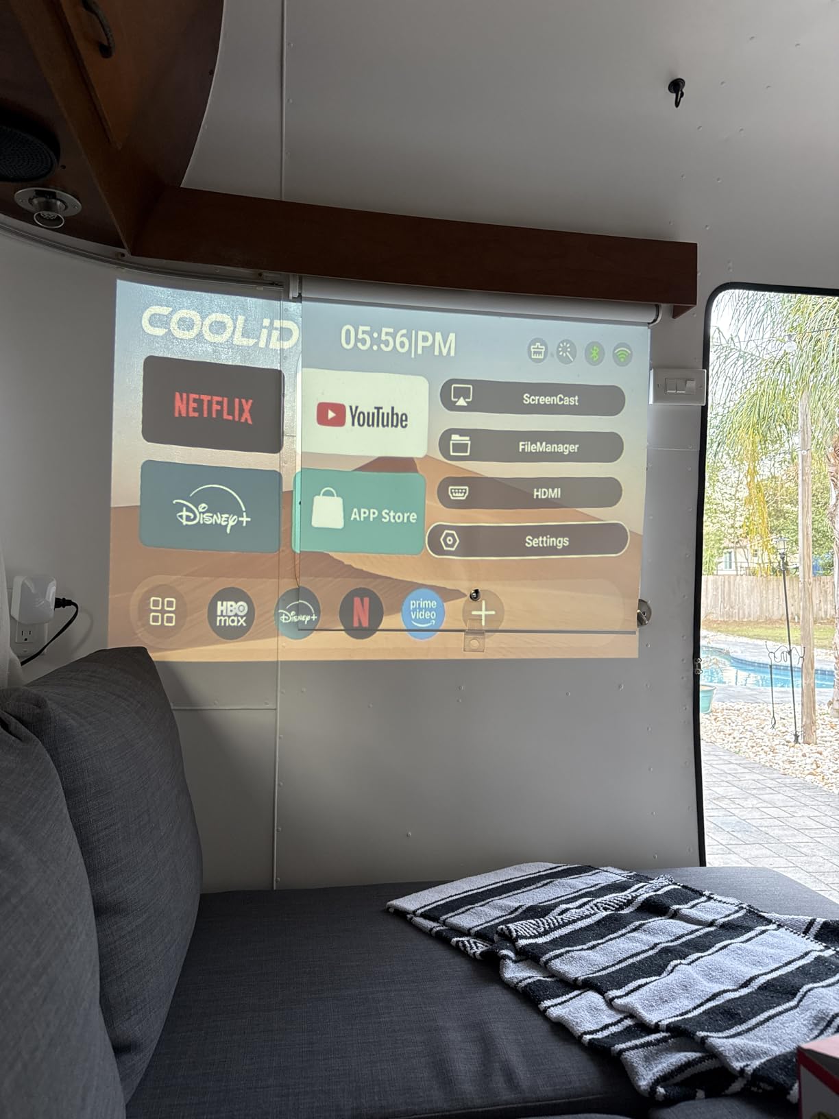 [Built-in Apps & 2026 Upgraded] Mini Projector Support 4K 1080P Auto Keystone 180° Rotatable with WiFi 6 and Bluetooth 5.4, Projector Portable Compatibile with HDMI/TV Stick/Memory Stick/Laptop-White customer photo 1