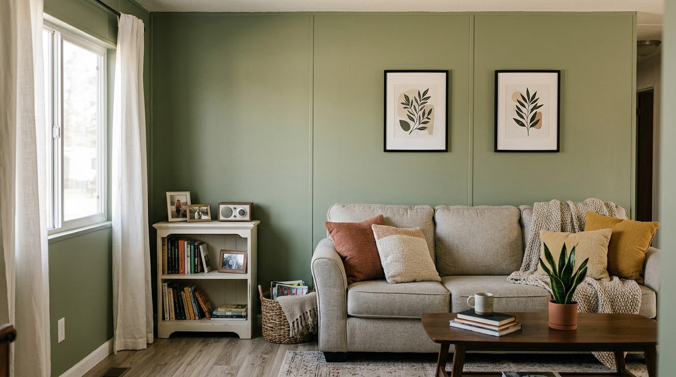 how to paint a mobile home interior wall