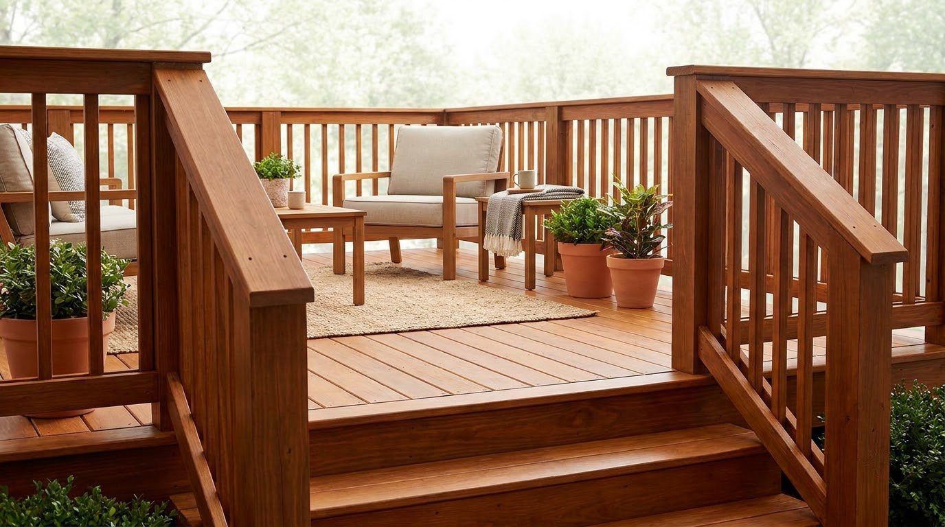 how to stain a deck step by step