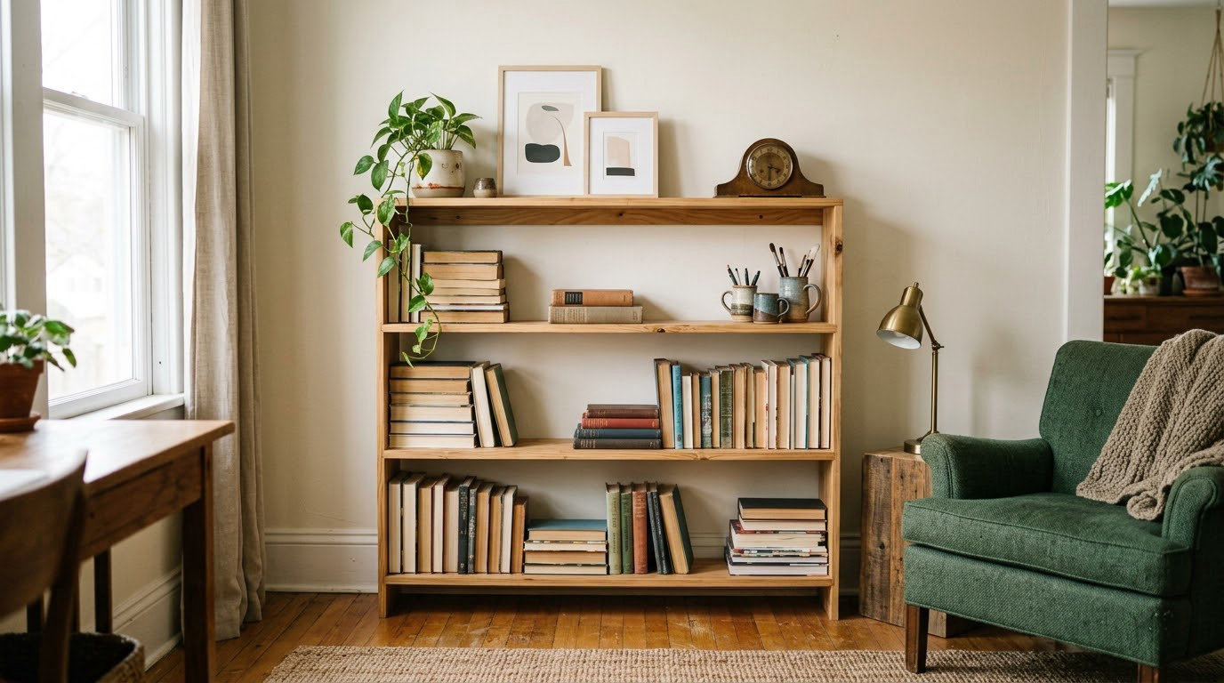 how to build a simple bookshelf with hand tools
