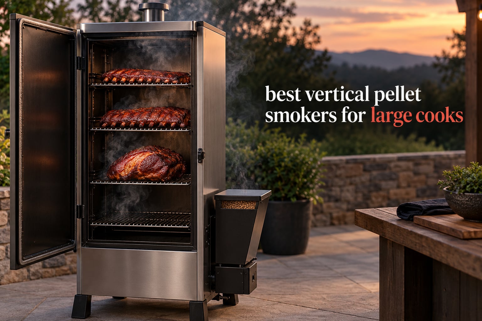 best vertical pellet smokers for large cooks
