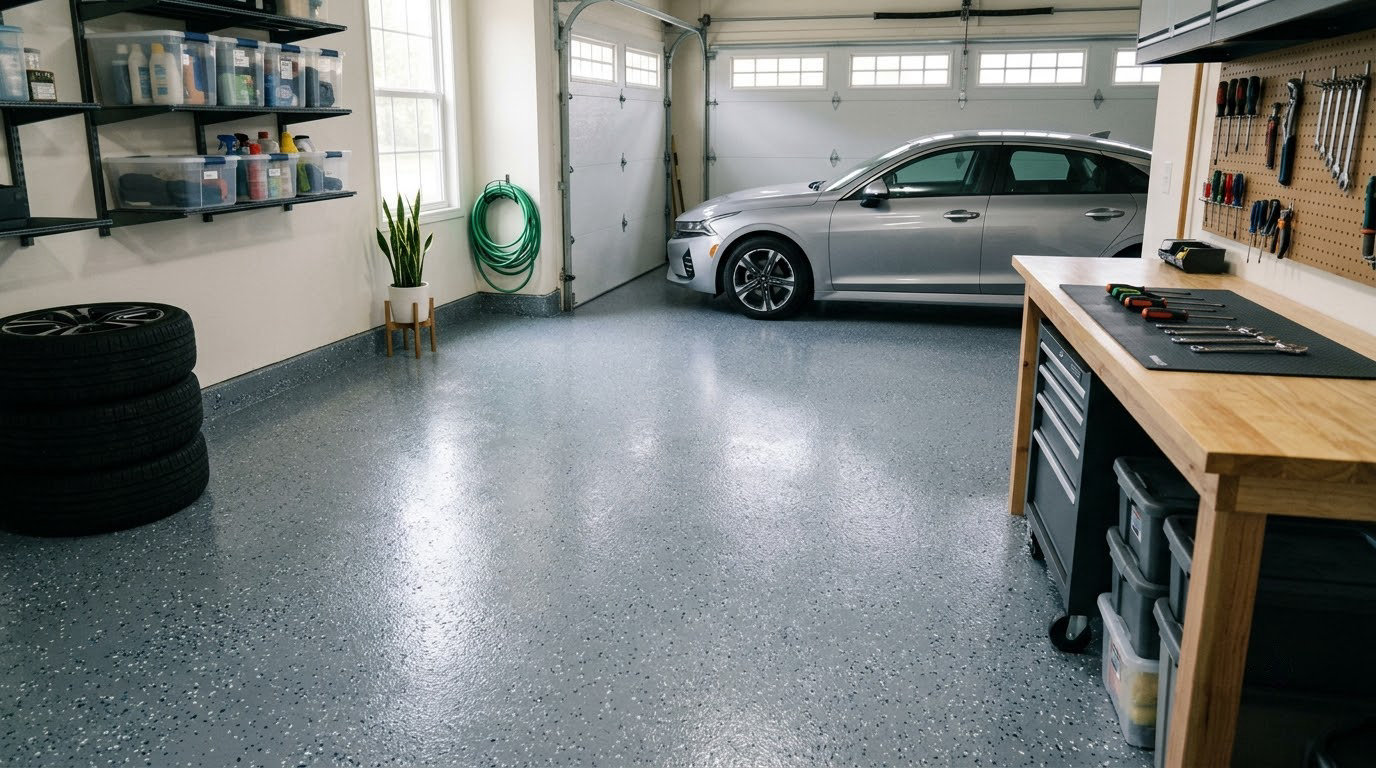 how to paint a garage floor with epoxy