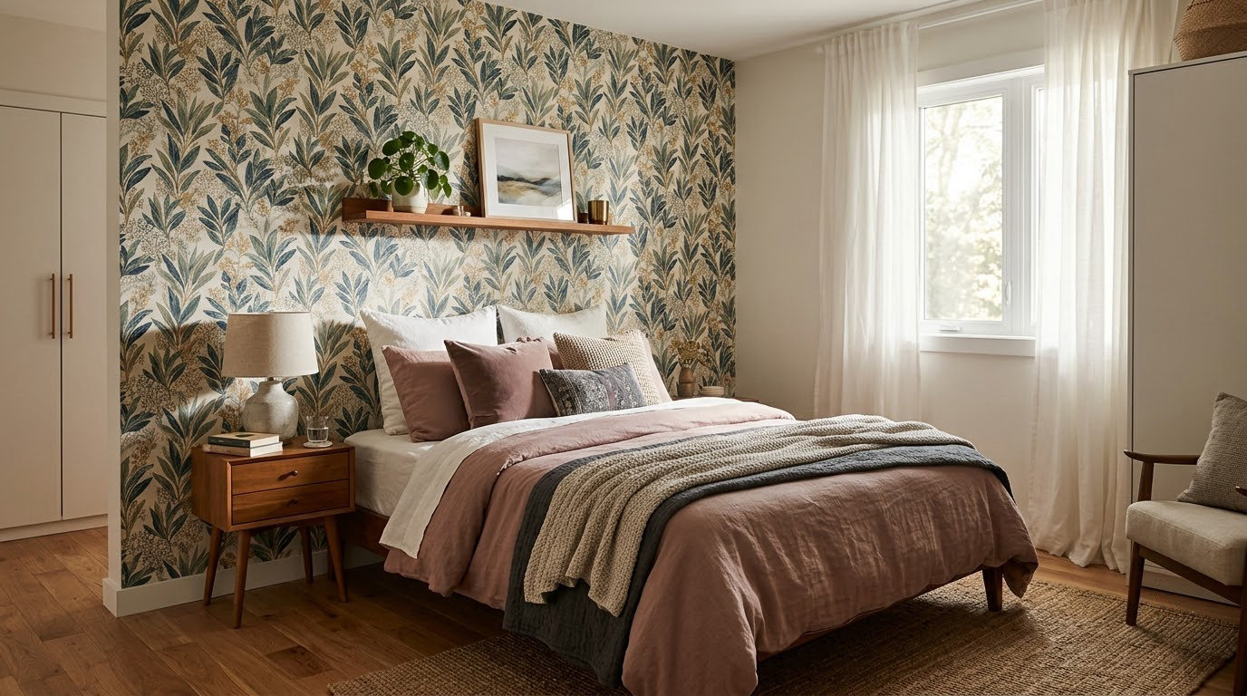 20 wallpaper accent wall ideas for bedrooms