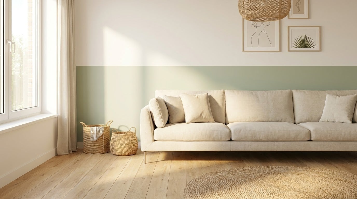 how to paint a wall two different colors with a clean line