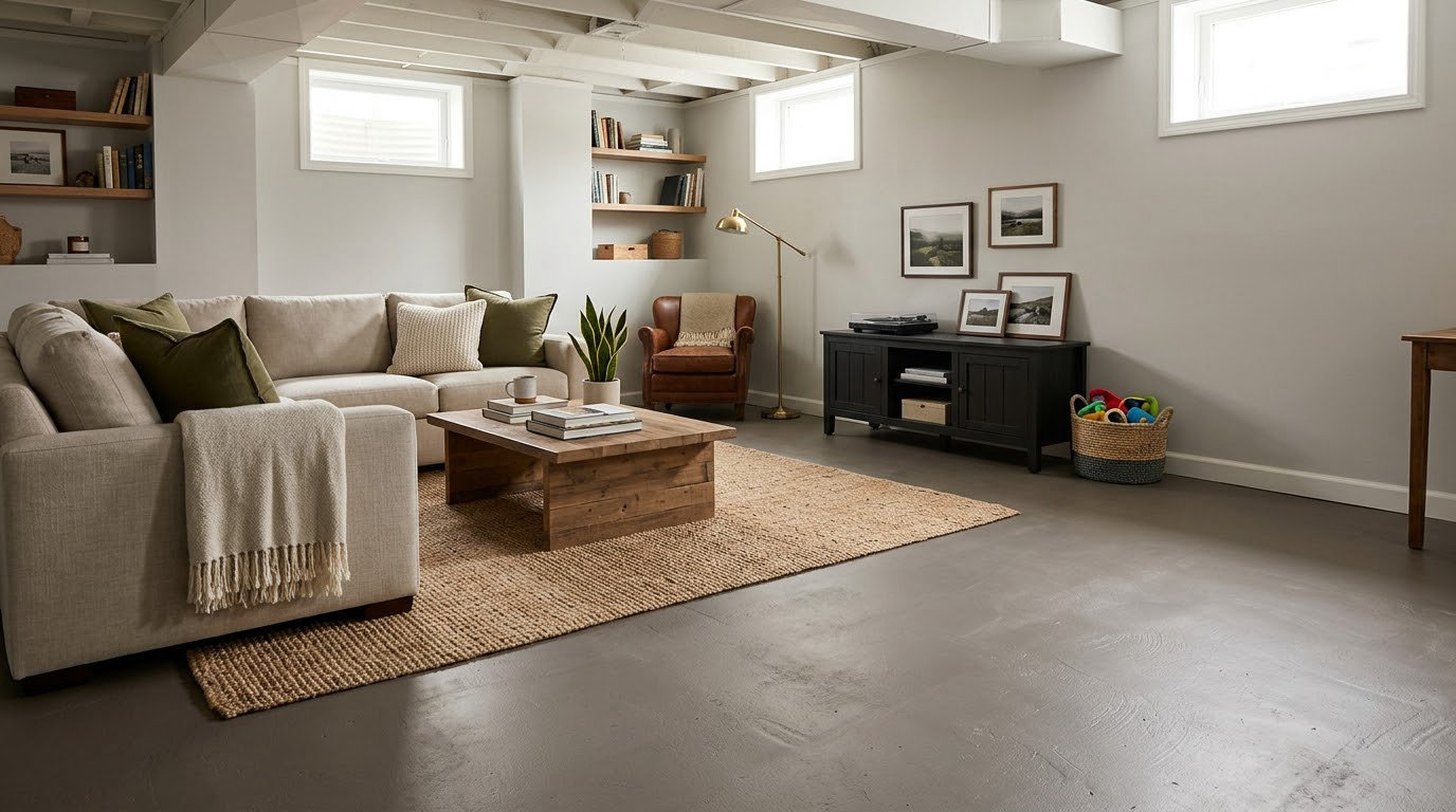 how to paint concrete basement floors
