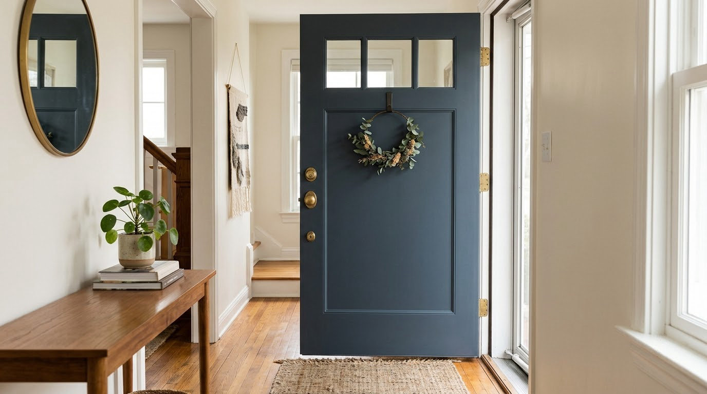 how to paint a metal front door