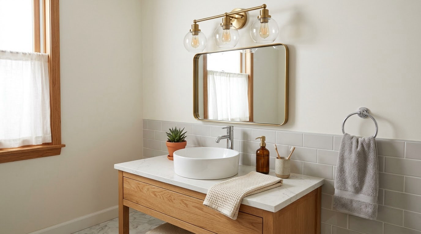 how to install a vanity light fixture