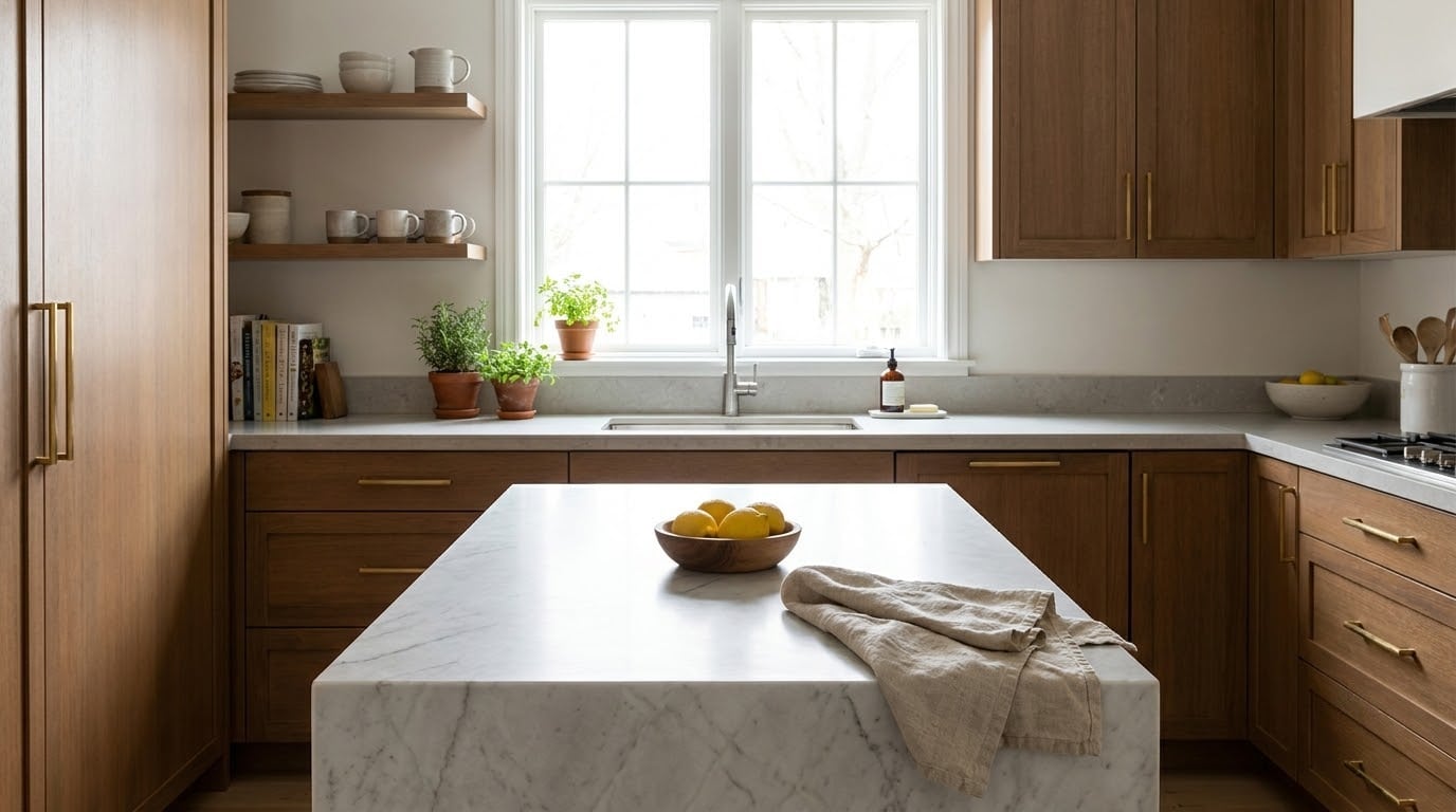 marble vs quartz countertops