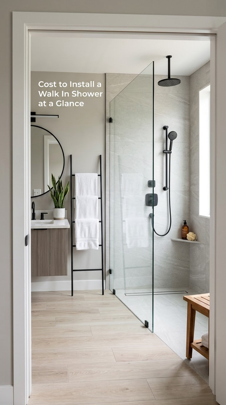 Cost to Install a Walk In Shower at a Glance
