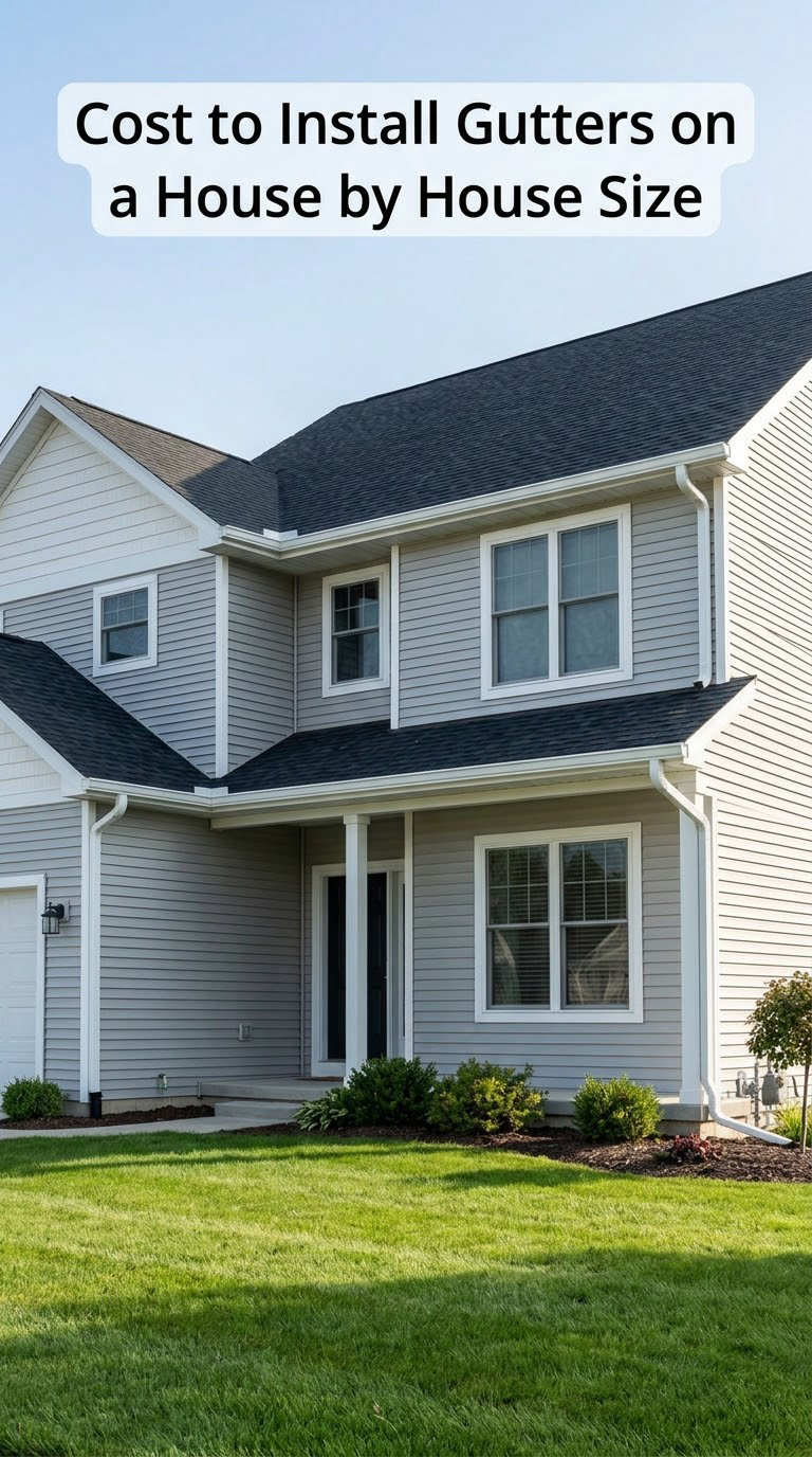 Cost to Install Gutters on a House by House Size