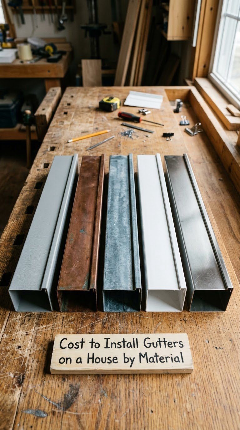 Cost to Install Gutters on a House by Material