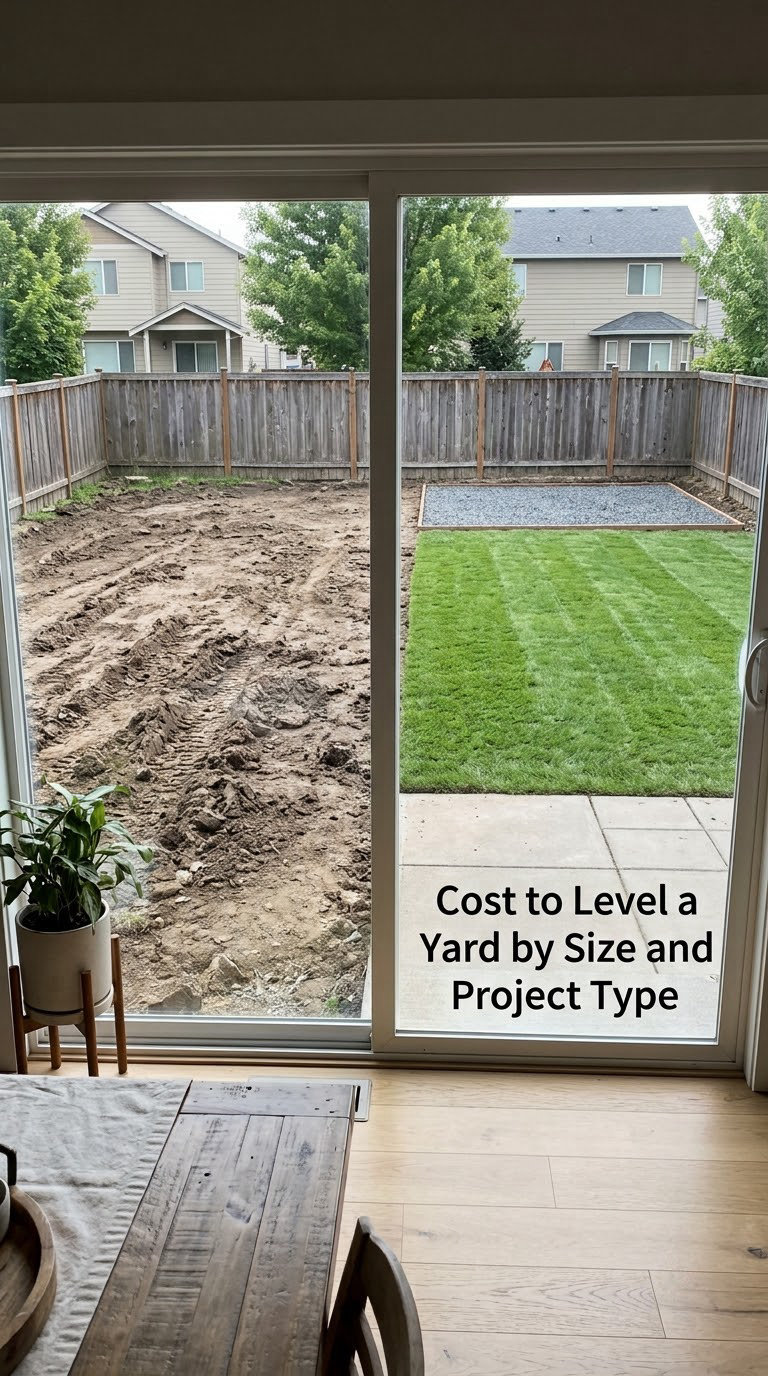 Cost to Level a Yard by Size and Project Type