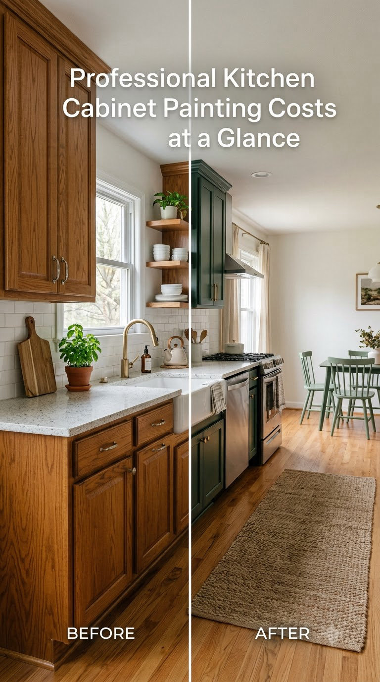 Professional Kitchen Cabinet Painting Costs at a Glance