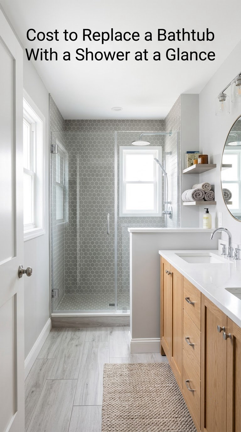 Cost to Replace a Bathtub With a Shower at a Glance