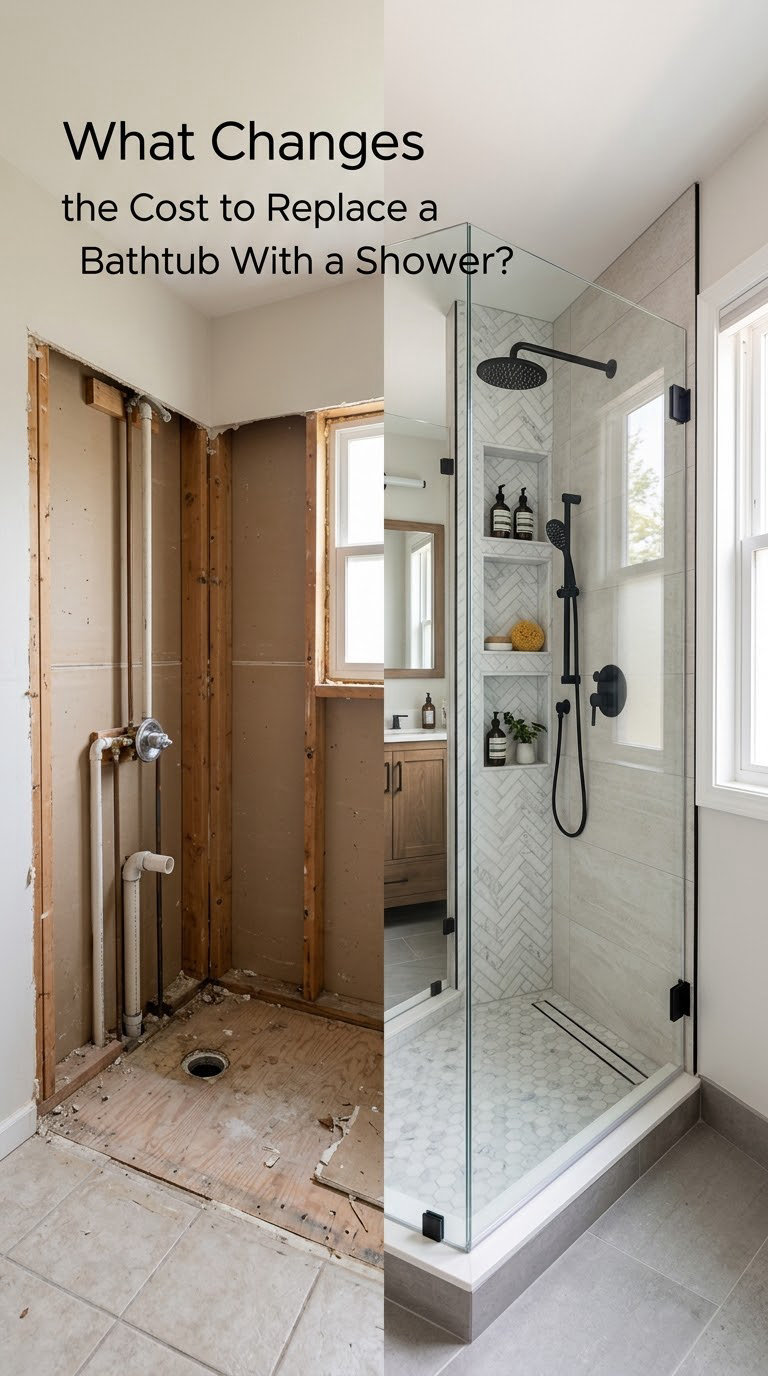 What Changes the Cost to Replace a Bathtub With a Shower?