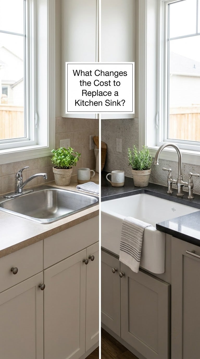 What Changes the Cost to Replace a Kitchen Sink?