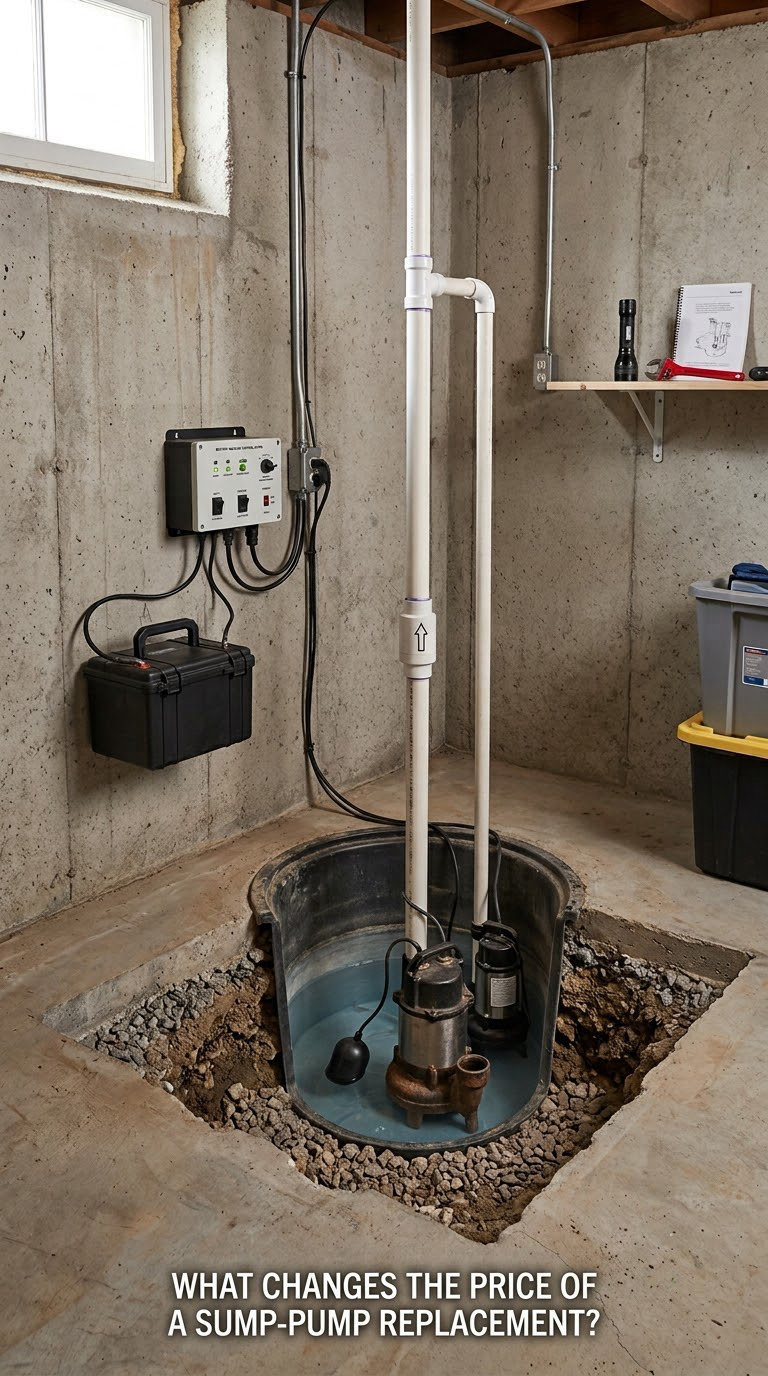 What Changes the Price of a Sump-Pump Replacement?