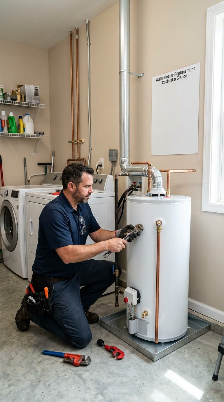Water Heater Replacement Costs at a Glance