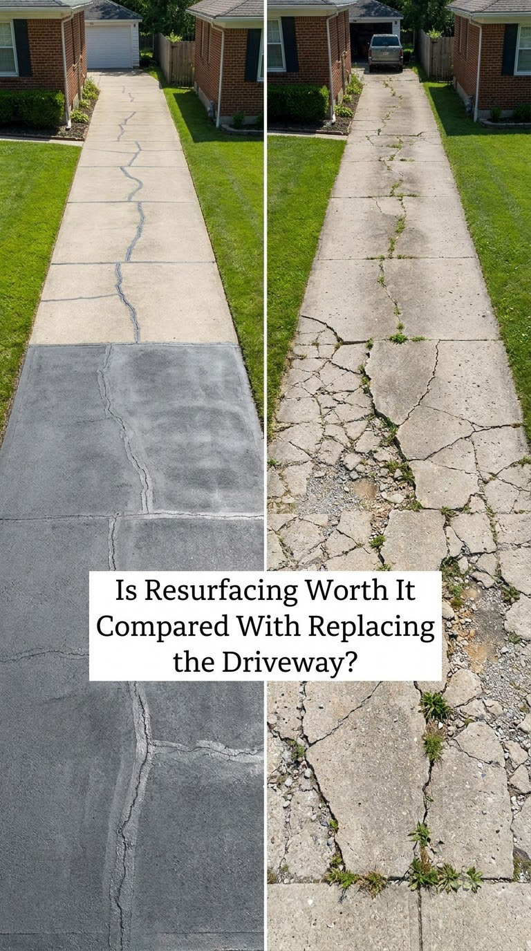 Is Resurfacing Worth It Compared With Replacing the Driveway?