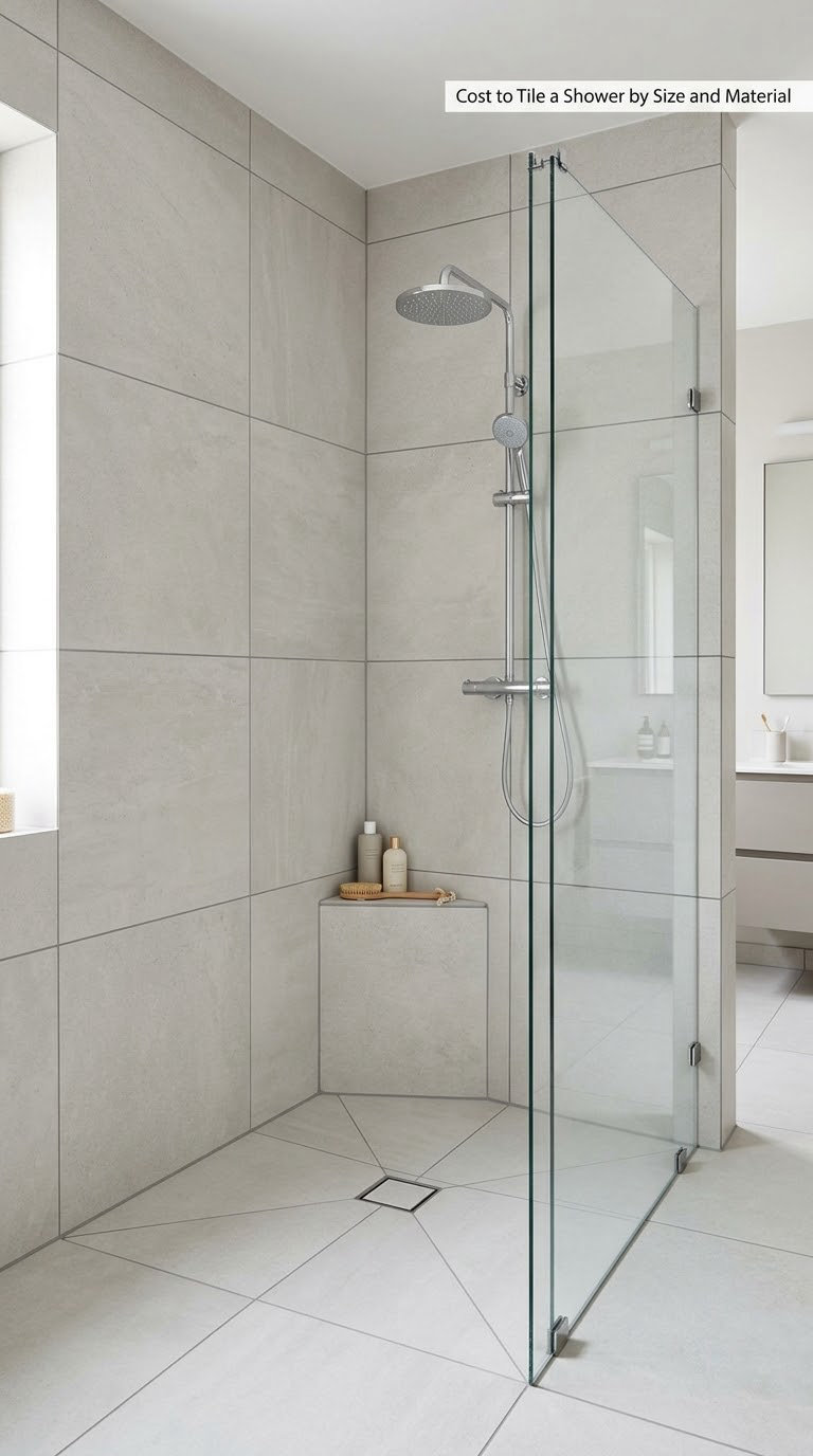 Cost to Tile a Shower by Size and Material
