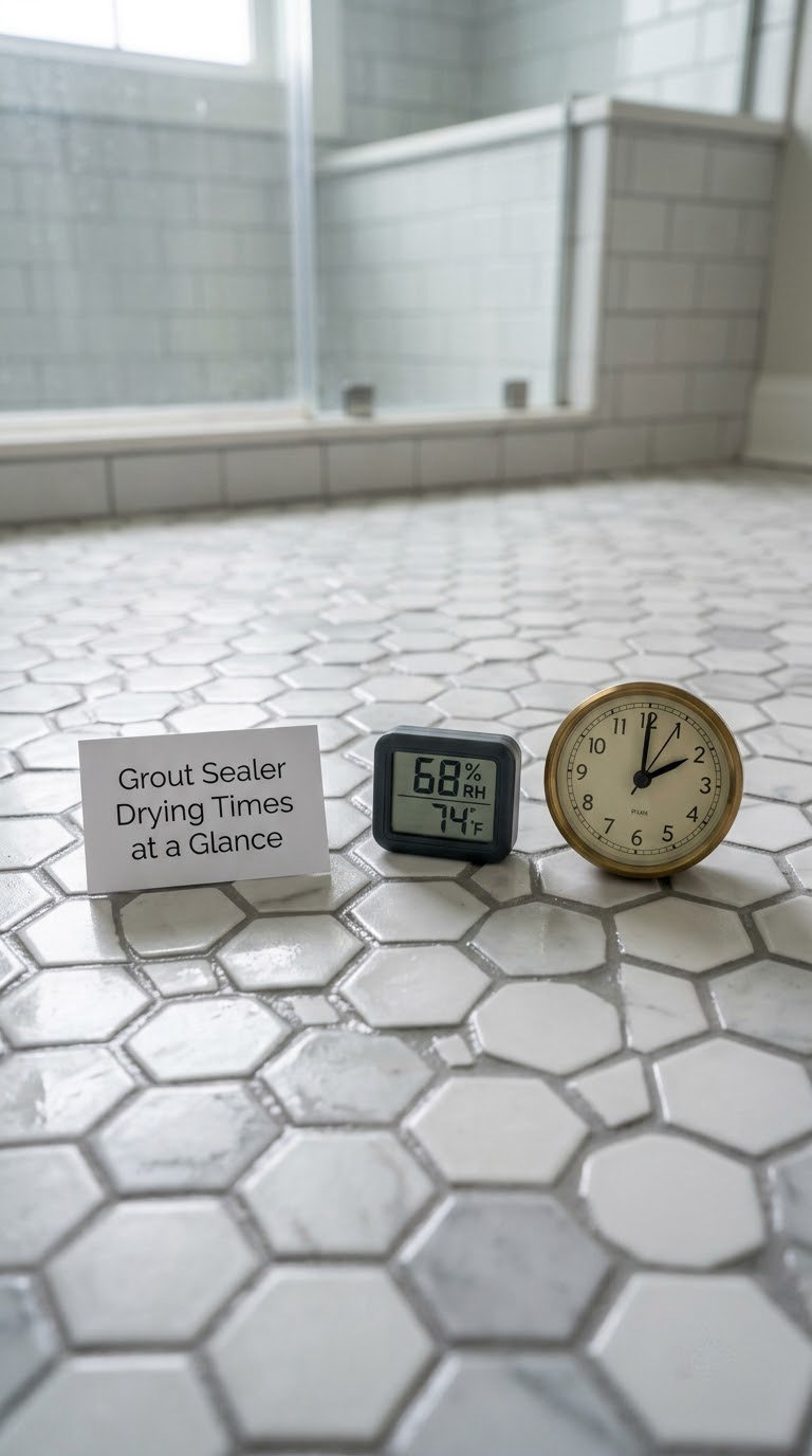 Grout Sealer Drying Times at a Glance