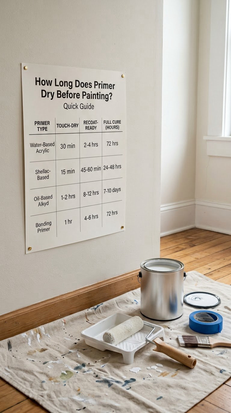 How Long Does Primer Dry Before Painting? Quick Guide