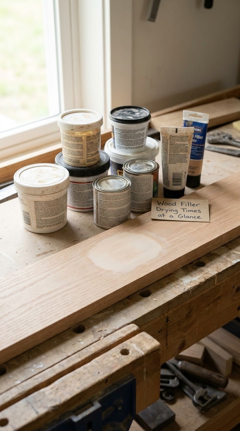 Wood Filler Drying Times at a Glance