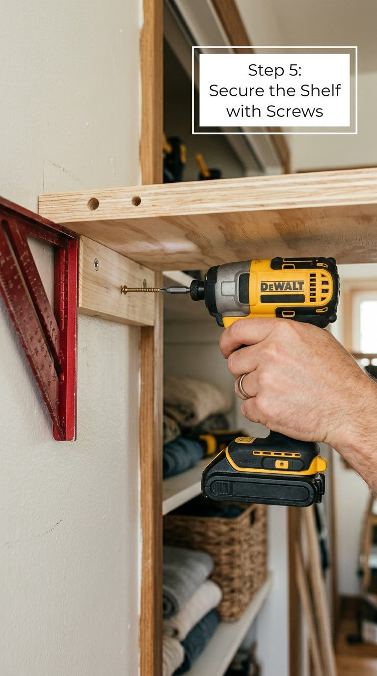 Step 5: Secure the Shelf with Screws