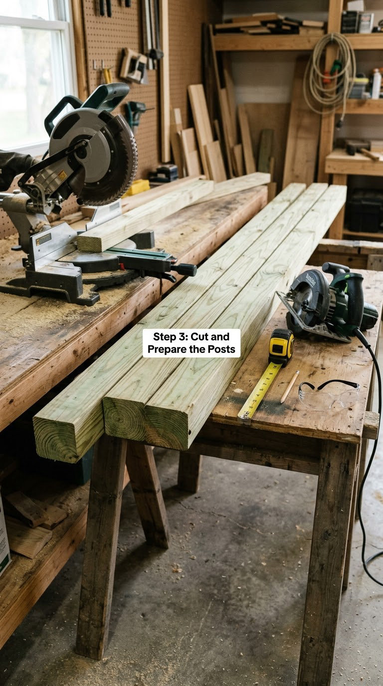 Step 3: Cut and Prepare the Posts