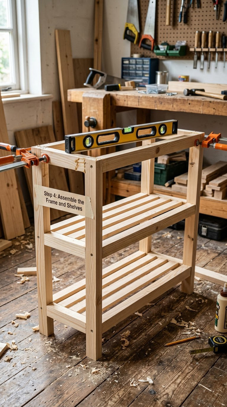 Step 4: Assemble the Frame and Shelves