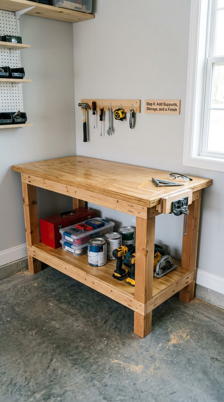 Step 6: Add Supports, Storage, and a Finish