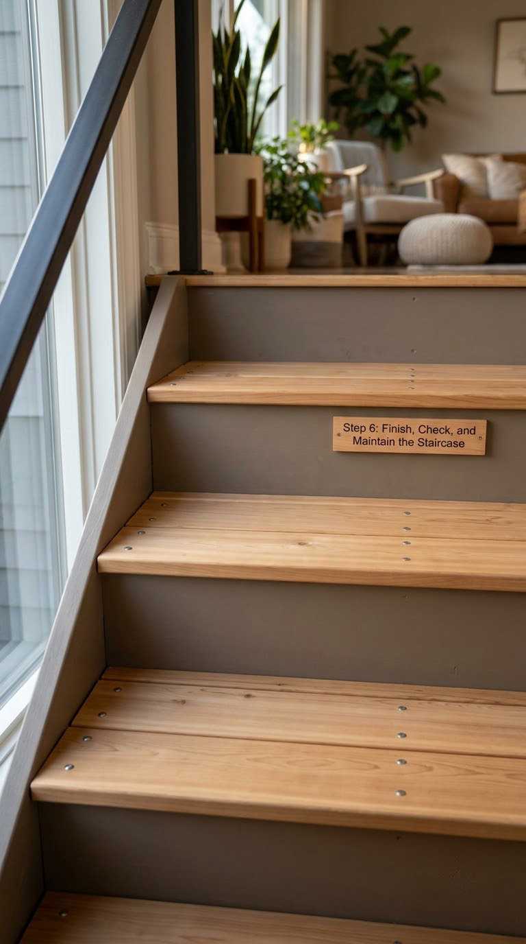 Step 6: Finish, Check, and Maintain the Staircase