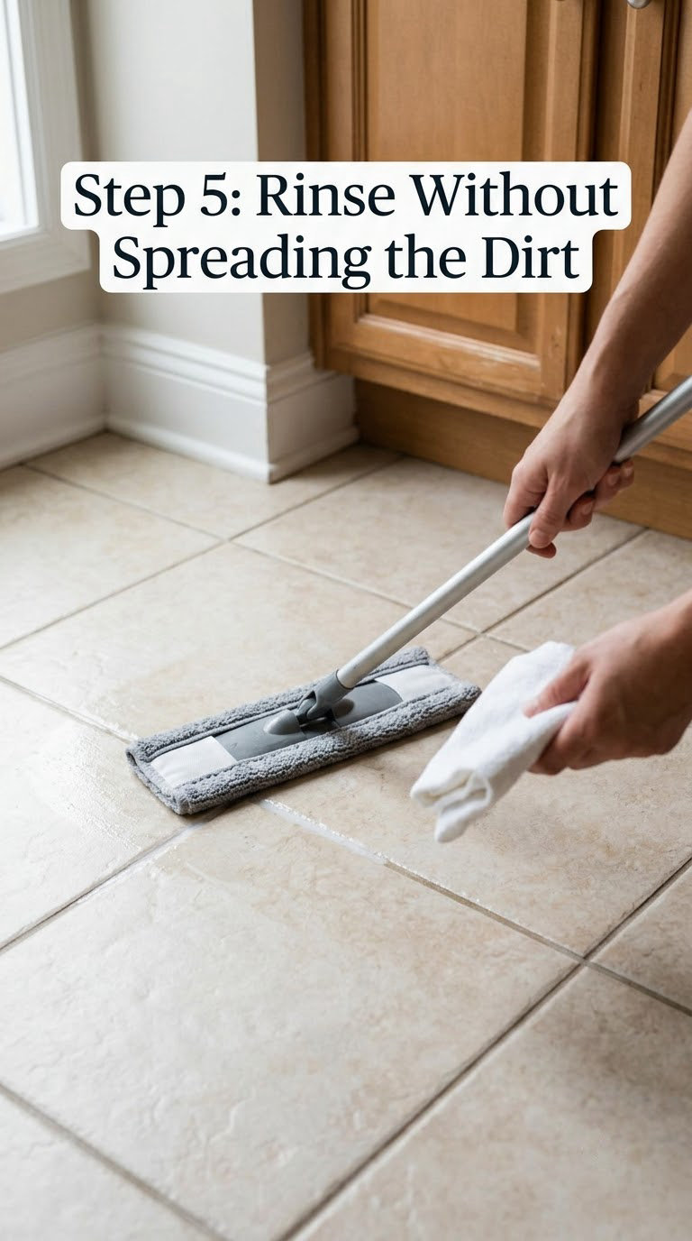 Step 5: Rinse Without Spreading the Dirt