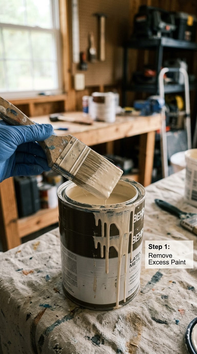 Step 1: Remove Excess Paint
