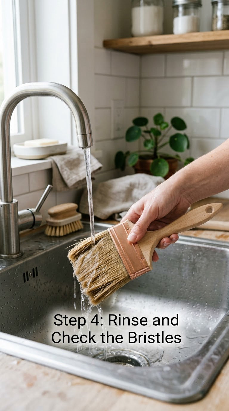 Step 4: Rinse and Check the Bristles