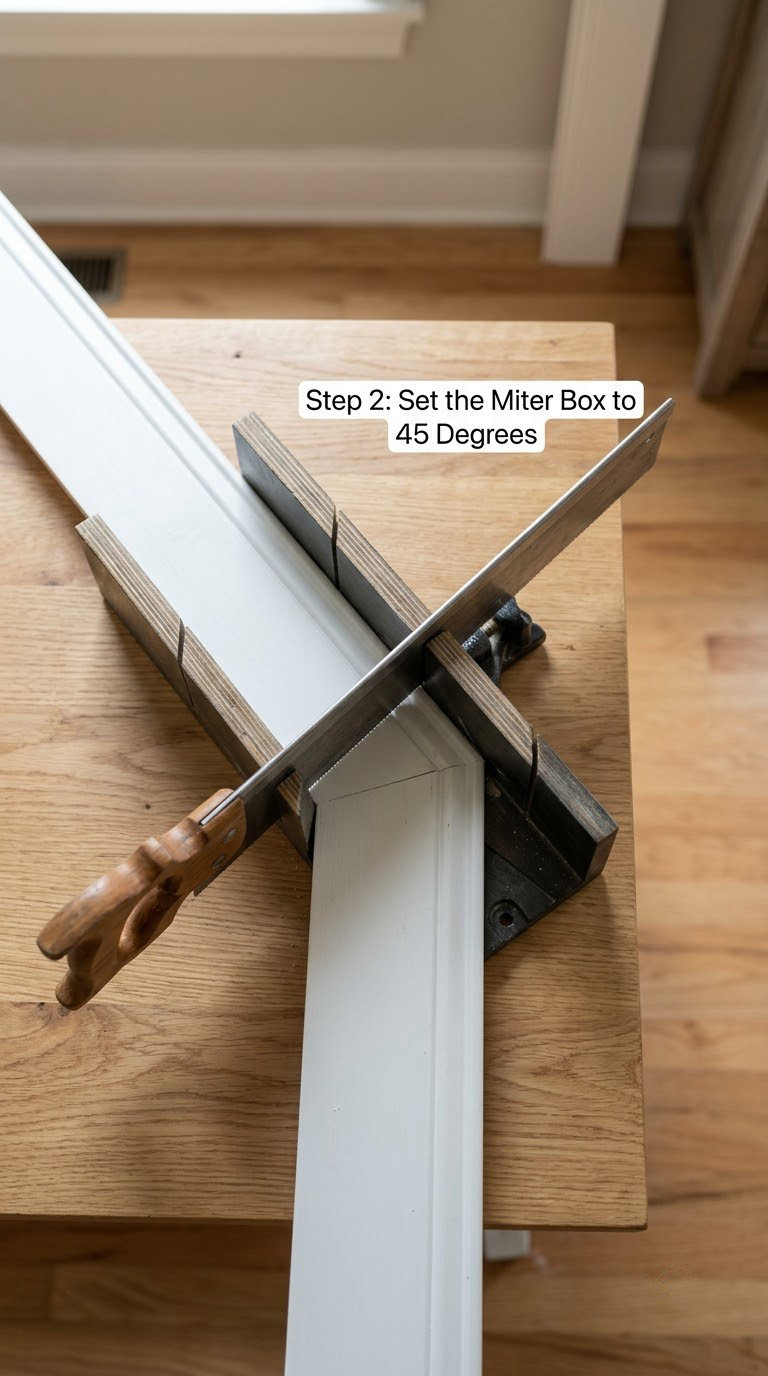 Step 2: Set the Miter Box to 45 Degrees
